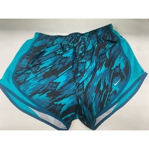 NIKE Dri Fit Tempo Running Shorts Women Medium Teal Lined Athletic Track Shorts